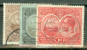 IY: Bermuda 55-69 used (9 stamps complete) CV $379.85; scan shows only a few