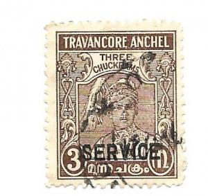 India - Travancore State 1939 - Scott #O48 *