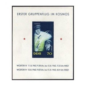 Germany-GDR 630, MNH. Michel 917 Bl.17. Space flights 1962. Nikolaev, Popovich.