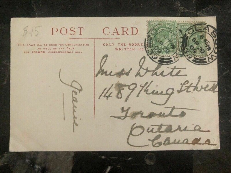 1909 Glasgow England RPPC Boat Postcard Cover New Turbine Steamers To Canada