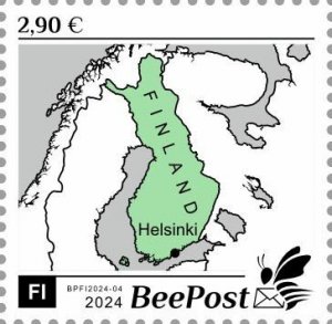 BEEPOST FINLAND - 2024 - Map of Finland - Perf Single Stamp -M N H-Private Issue