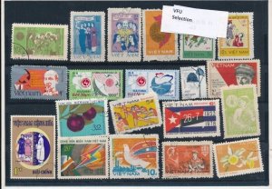 D387224 Vietnam Nice selection of VFU Used stamps