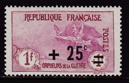 France 1922 Semi-Postal B18 1fr.+25c  VF/NH(**)
