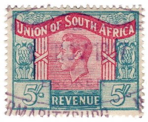 (I.B) South Africa Revenue : Duty Stamp 5/-