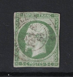 France SC# 13a Used - Dark Green - Poor Margins Cut On Piece - S16991