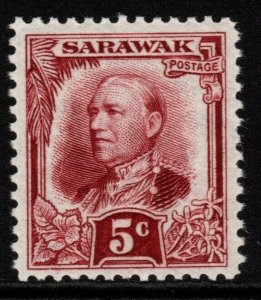 SARAWAK SG95 1932 5c DEEP LAKE MTD MINT