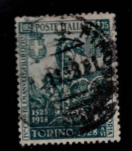 Italy Scott 206 Used from the 1928 Duke of Savoy set Nicely centered,  CV $40