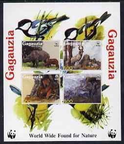 GAGAUZIA - 1998 - WWF Animals - Imperf 4v Sheet -Mint Never Hinged-Private Issue