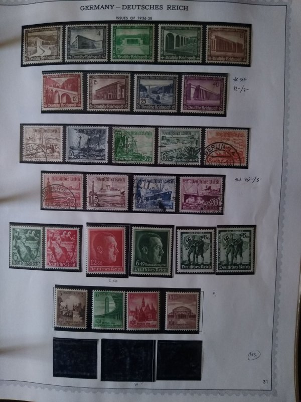 collection in album Germany 1875-1951 in a 3 ring binder CV $2030