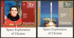 Ukraine #678-679  MNH - Space Exploration (2007)