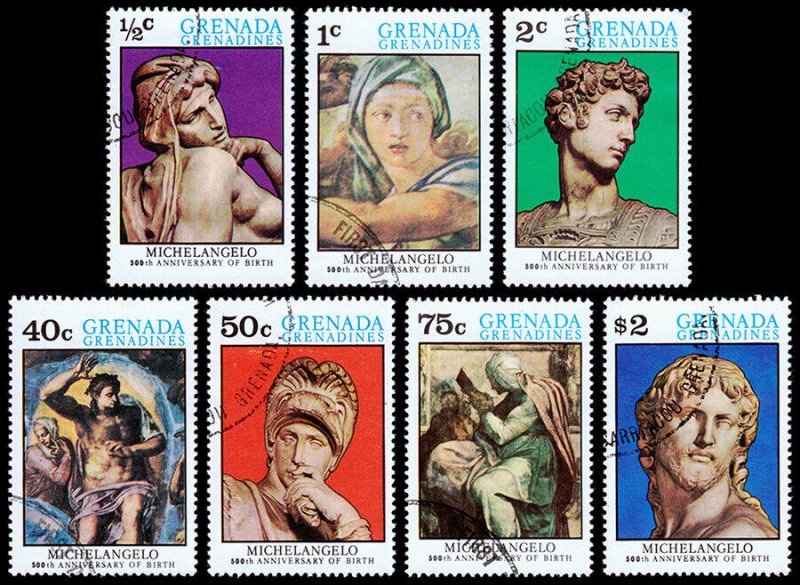 Grenada Grenadines Scott 67-73 (1975) Cancelled To Order VF Complete Set C