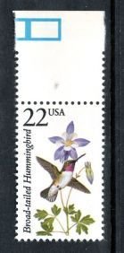 US 2289 MNH North American Wildlife w/ selvage Broad-Tailed Hummingbird