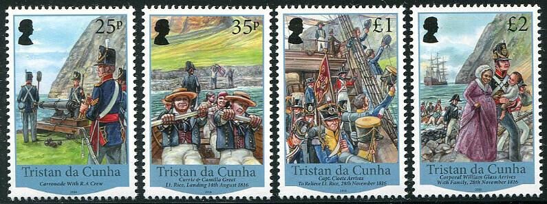 HERRICKSTAMP NEW ISSUES TRISTAN DA CUNHA Sc.# 1081-84 British Garrison