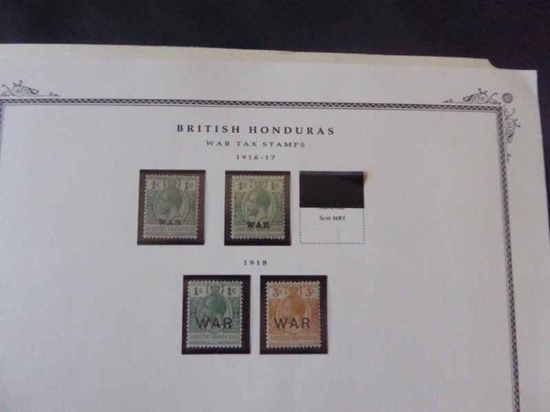 British Honduras 1888-1972 Stamp Collection on Album Pages