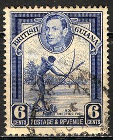 British Guiana 1938; Sc. # 233a; O/Used Single Stamp