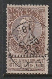 1893 Belgium - Sc 69a - used VF - 1 single - King Leopold II