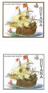 Guyana 1988 Discovery of America Ship 2 S/S Sc 1869 MNH C13