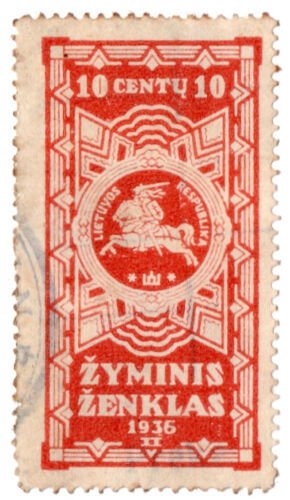 (I.B) Lithuania Revenue : Duty Stamp 10c 