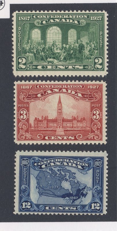 3x Canada Stamps  #142-2c MH  #143-3c  #145-12c Guide Value = $36.00