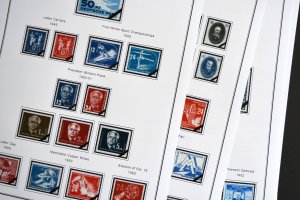 COLOR PRINTED EAST GERMANY DDR/GDR 1949-1990 STAMP ALBUM PAGES (334 ill. pages)