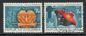 Papua New Guinea 1972 Constitutional Development Scott # 340 - 341 Used