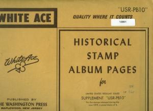 WHITE ACE suppl USR-PB10  US regs in pl blks 1979 (#13901)