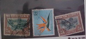 SOUTH AFRICA STAMPS gibbons #236,37,121cat.$112.00 USED