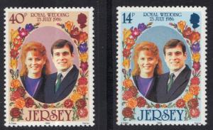 Jersey  1986  MNH  Royal wedding   complete