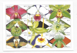 Maldives 1995 Orchids Flowers Sheet Sc 2105 MNH C8