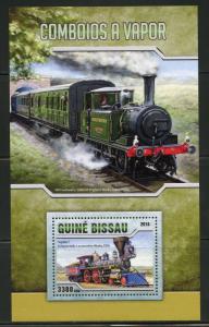 GUINEA BISSAU  2016 STEAM ENGINES SOUVENIR  SHEET MINT NEVER HINGED