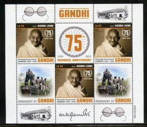 SIERRA LEONE 2023 75th MEMORIAL ANNIVERSARY OF MAHATMA GANDHI SHEET III MINT NH