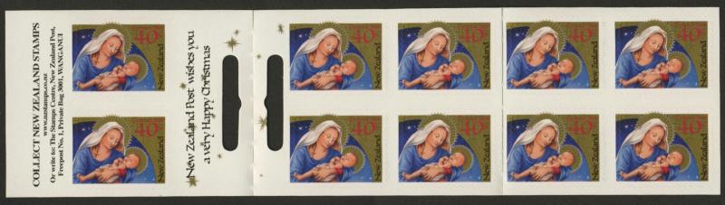 New Zealand 1678a Booklet MNH Christmas, Madonna and Child