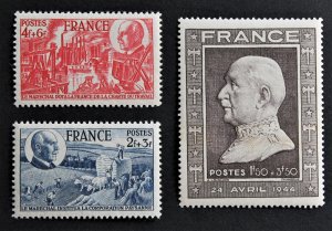 FRANCE #B175-B177 MNH Marshal Petain Semi Postal 1944