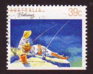 Australia 1989 Sc#1109, SG#1179 39c Fishing Sports Series 1 USED.