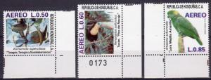 Honduras 1987 Sc#C758/C760 BIRDS-PARROTS Set (3) MNH