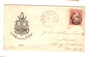 US JEWISH STAR CANCEL NEW HAVEN CONNECTICUT #65 PICTORIAL AD