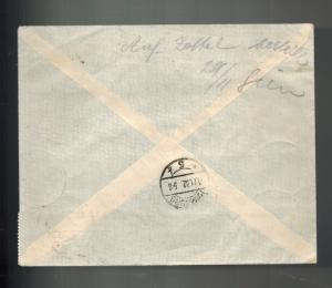 1932 Usumbura Ruanda Urundi Registered Cover to Hamburg Germany