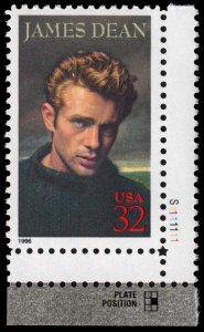 United States - Scott 3082 - Mint-Never-Hinged - Attached Plate Number Tab