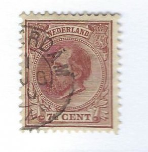 Netherlands  SC#24 Used pencil mark reverse F-VF SCV$18.00...Value!