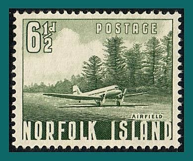 Norfolk Island 1953 Aircraft, used  #14,SG14