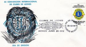  MEXICO 1972  INTERNATIONAL CONVENTION LIONS CLUB FDC Sc1040
