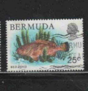 BERMUDA #372 1978 25c RED HIND F-VF USED c