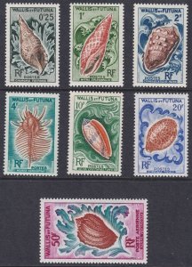 1962-63 WALLIS AND FUTUNA - Conchiglie, Yvert n . 162/167 + PA 18 7 values MNH