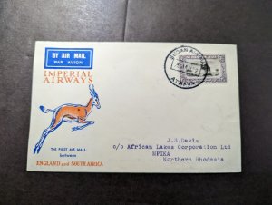 1922 Sudan Airmail First Flight Cover FFC Atbara to Broken Hill Only One Known