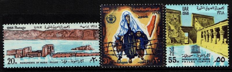 Egypt SC# 744-746, Mint Lightly Hinged - Lot 021417