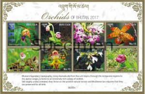 Bhutan stamps 2017.- ORCHIDS OF BHUTAN