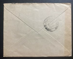 1937 Tanga Tanganyika British KUT Airmail Cover To Harrow M England 