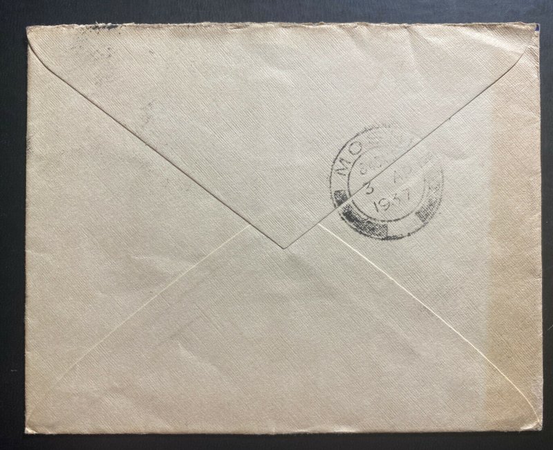 1937 Tanga Tanganyika British KUT Airmail Cover To Harrow M England