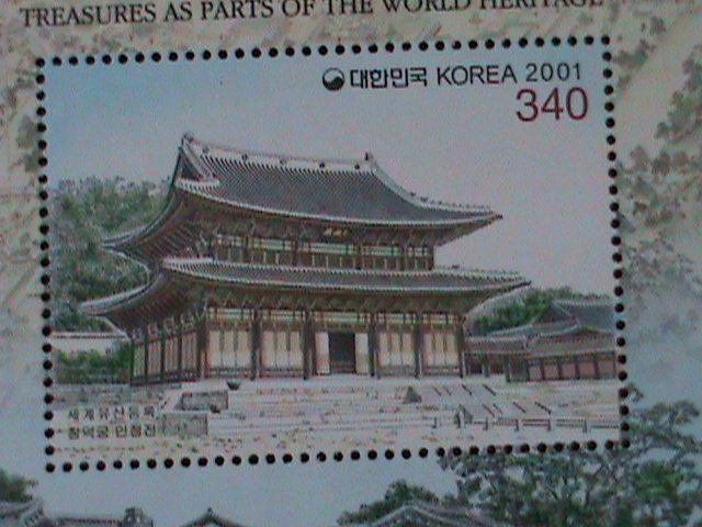 ​KOREA-2001-SC#2068- INJEONGJEON HALL-CHANGDEOK PALACE-LARGE SHEET-MNH VF