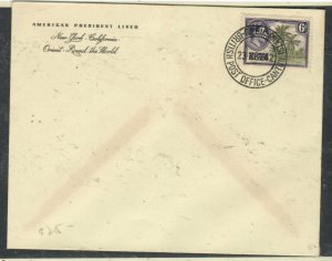 GILBERT AND ELLICE ISLANDS KGVI 6D COVER 1942 NOT SENT  P0309A H